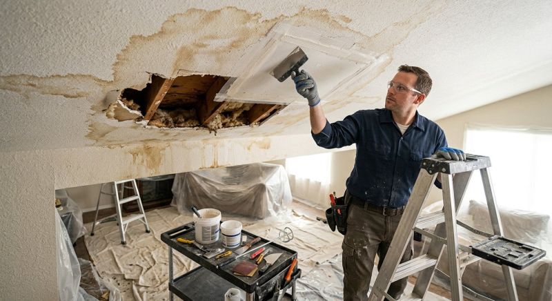Ceiling Water Damage Repair in Olathe, KS